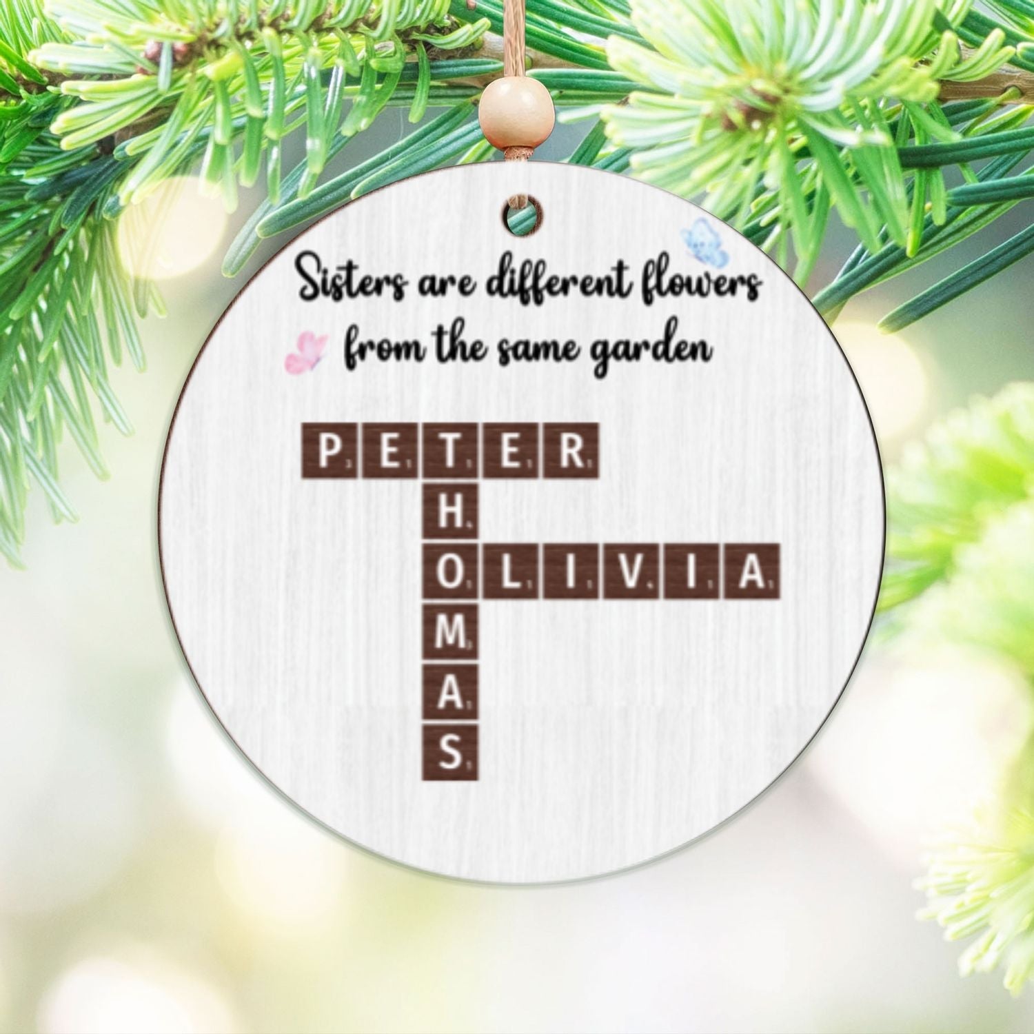 Custom Family Crossword Ornament CF704 - 19Gifts