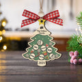 Custom Family Names Christmas Tree Decorations, Family Wooden Ornaments CF207 - 19Gifts