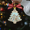 Custom Family Names Christmas Tree Decorations, Family Wooden Ornaments CF207 - 19Gifts