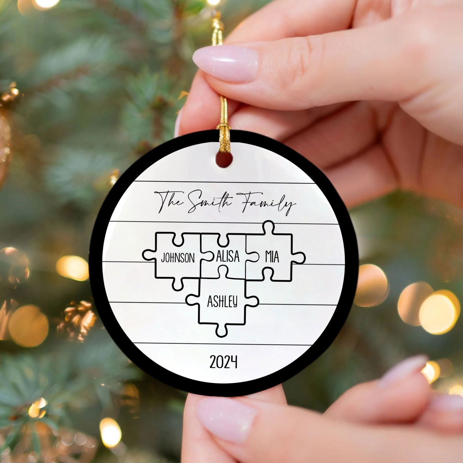 Custom Family Ornament, First Christmas Family Ornament CX01-28 - 19Gifts