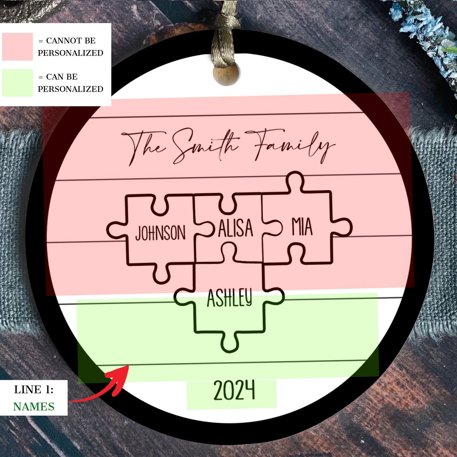 Custom Family Ornament, First Christmas Family Ornament CX01-28 - 19Gifts
