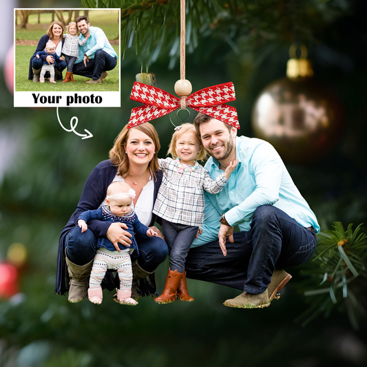 Custom Family Photo Ornament, Custom Picture Ornament Christmas CF620 - 19Gifts