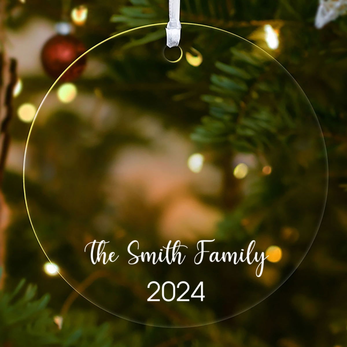 Custom Family Photo Ornament, Personalized Family Ornament with Christmas Tree AV03-13 - 19Gifts