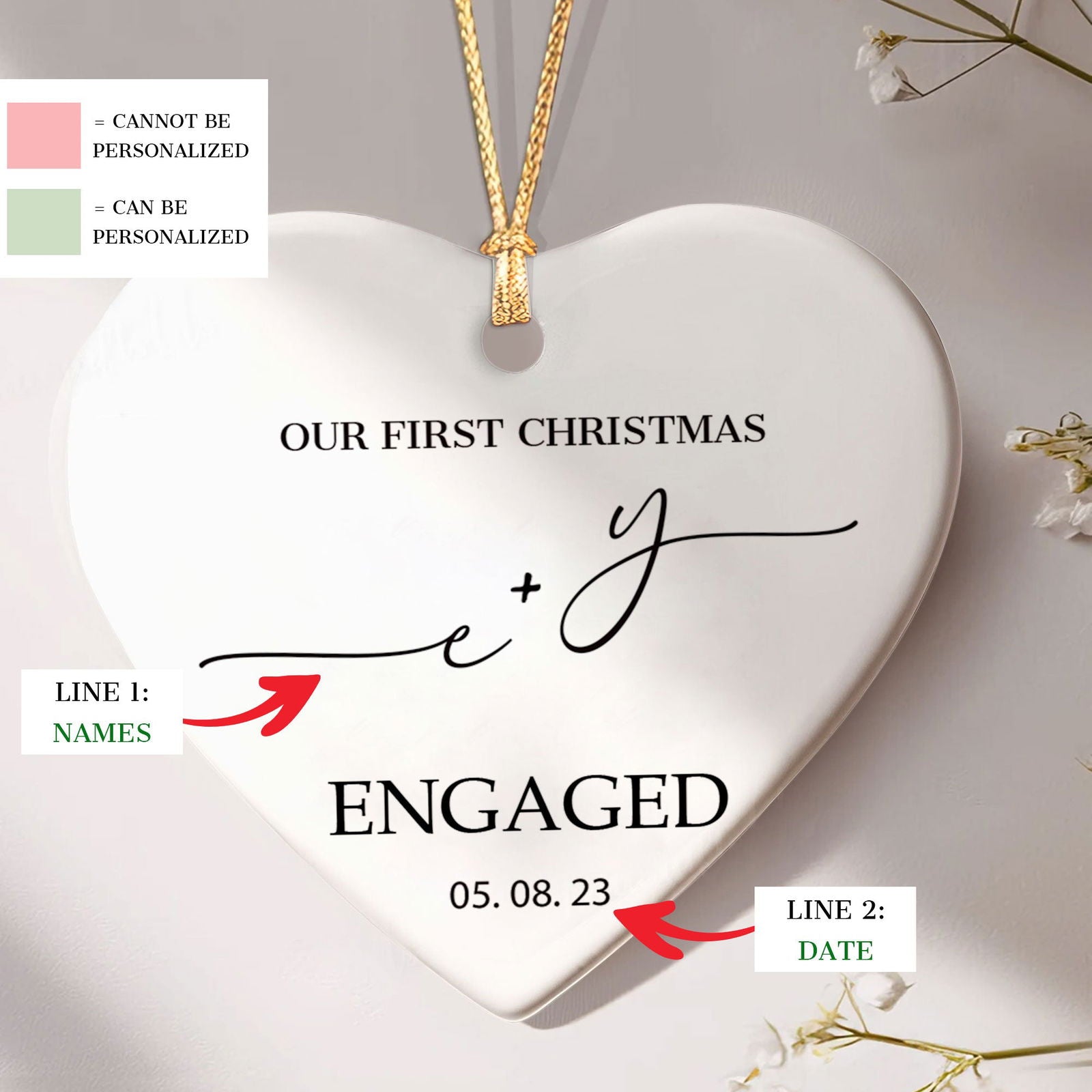 Custom First Christmas Married Ornament, Mr Mrs Ornament CY05-11 - 19Gifts