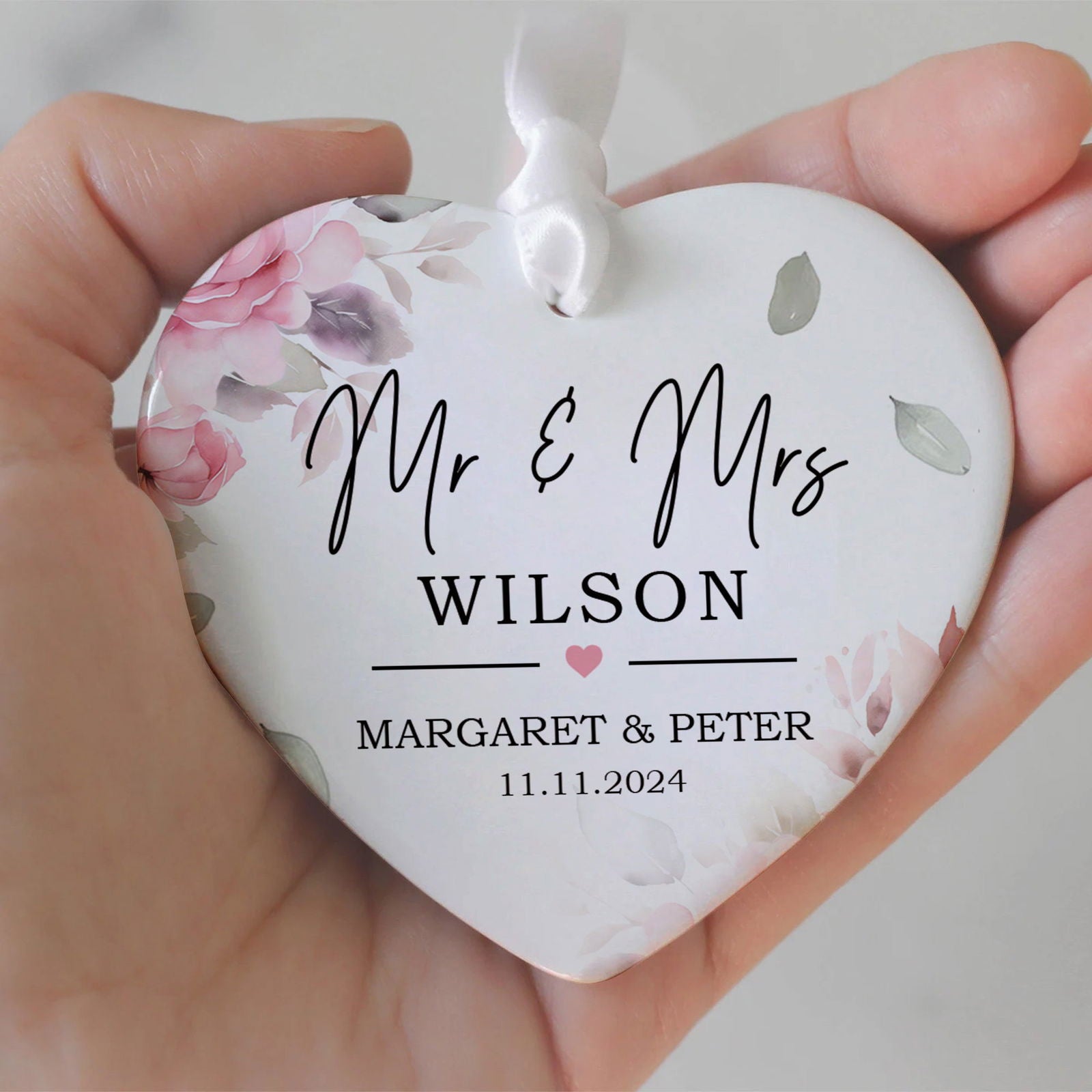 Custom First Christmas Married Ornament, Mr Mrs Ornament, Our First Christmas Ornament CY05-12 - 19Gifts