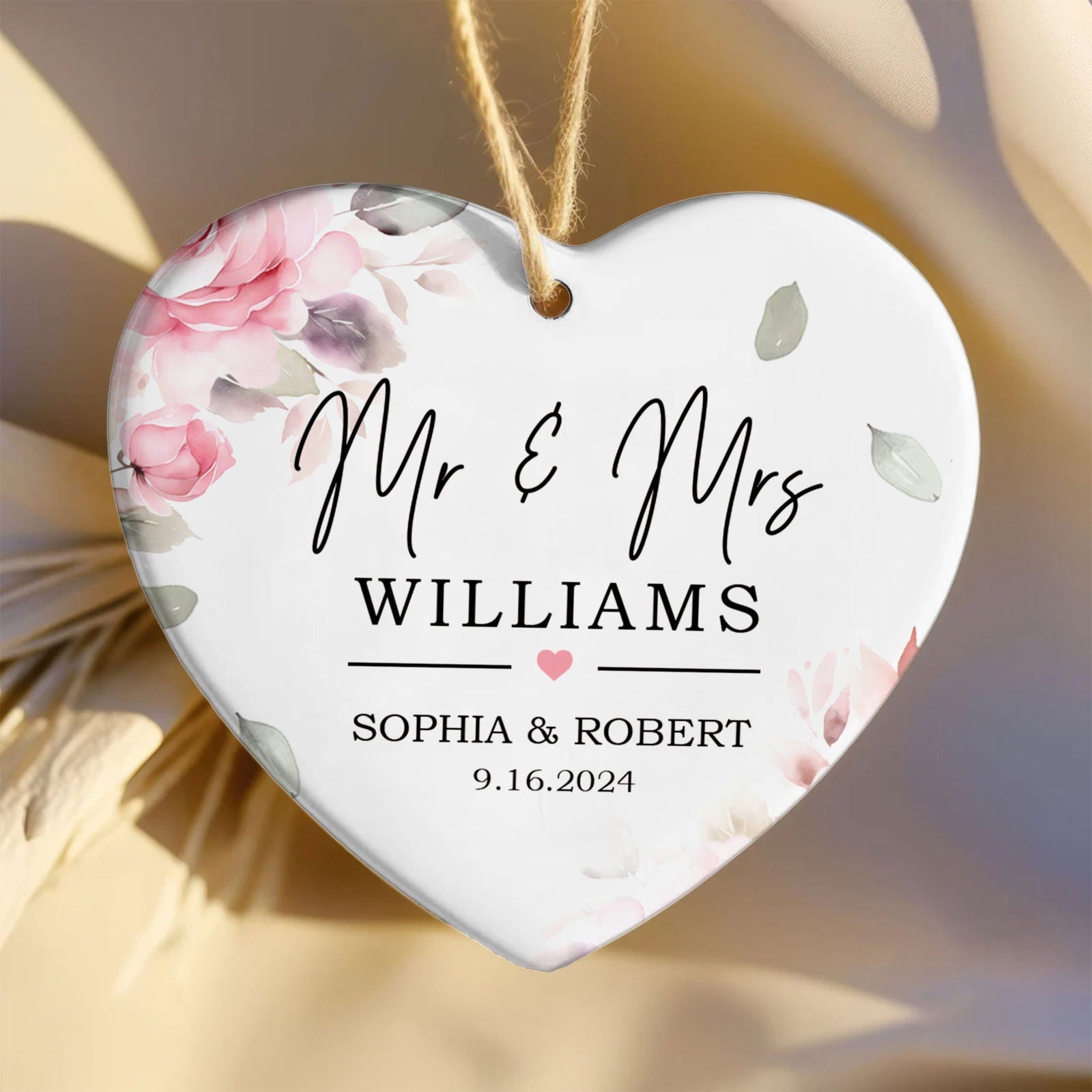 Custom First Christmas Married Ornament, Mr Mrs Ornament, Our First Christmas Ornament CY05-12 - 19Gifts