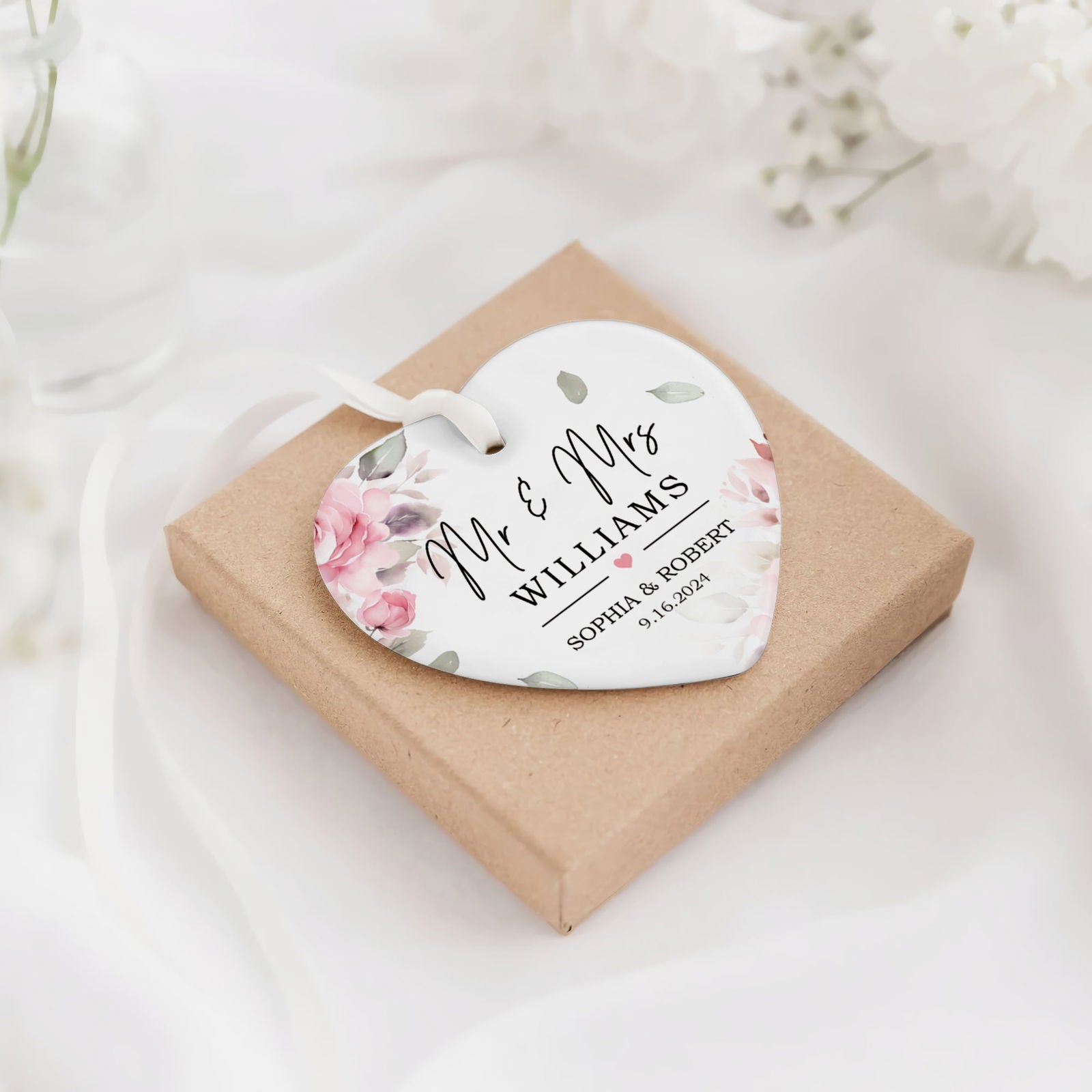 Custom First Christmas Married Ornament, Mr Mrs Ornament, Our First Christmas Ornament CY05-12 - 19Gifts