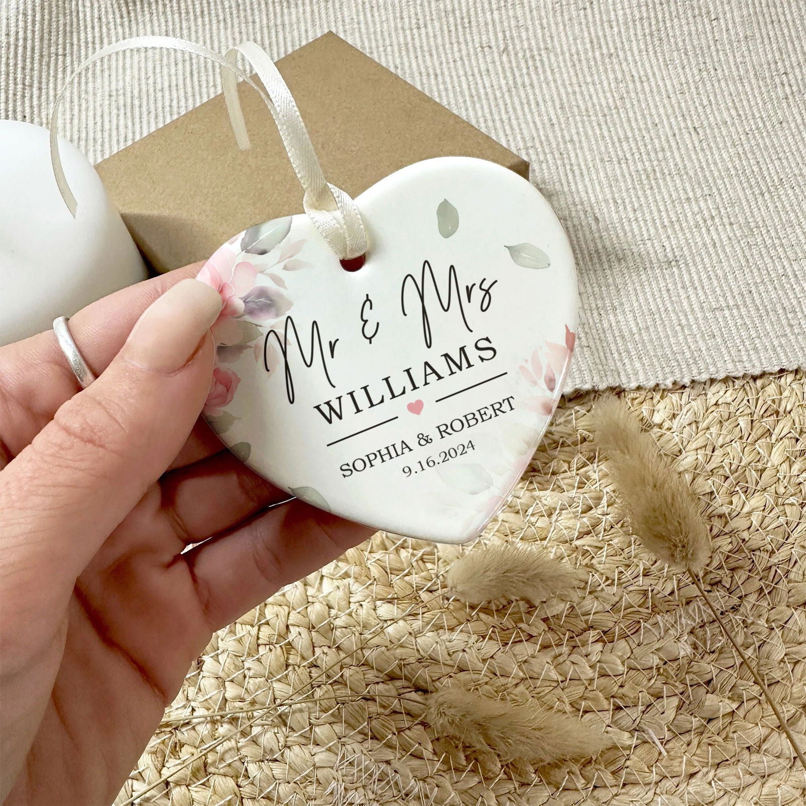Custom First Christmas Married Ornament, Mr Mrs Ornament, Our First Christmas Ornament CY05-12 - 19Gifts