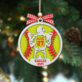Custom Football Player, Personalized 2 Layer Ornament, Football Fan Gift CF421 - 19Gifts