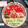 Custom House Address Christmas Ornament, Personalized First Christmas in Our New Home Ornament, Couples New Home Ornament CX01-2 - 19Gifts