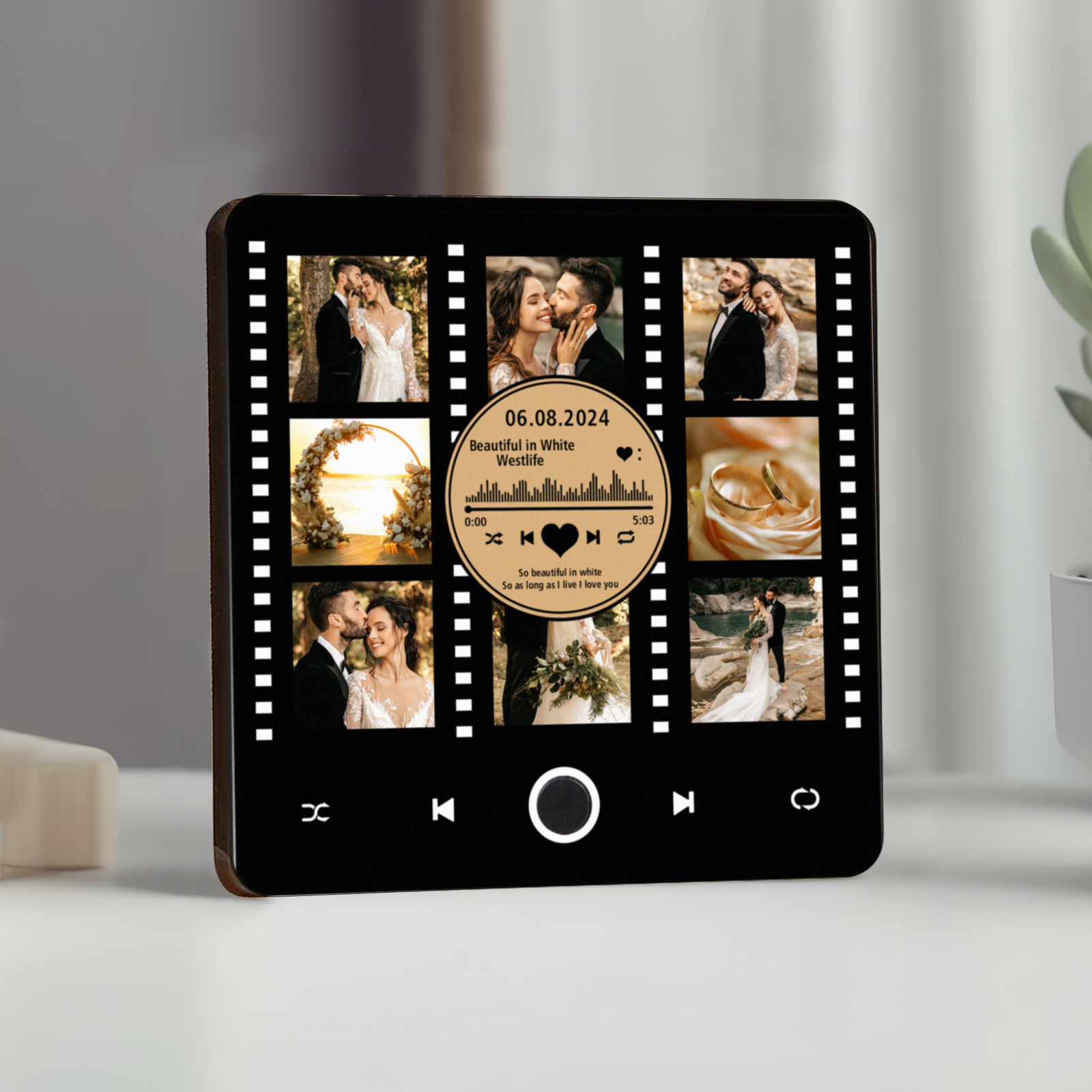 Custom Music Fridge Magnet, Photo Magnet, Valentine Day Gifts, Family Gifts MG04 - 19Gifts