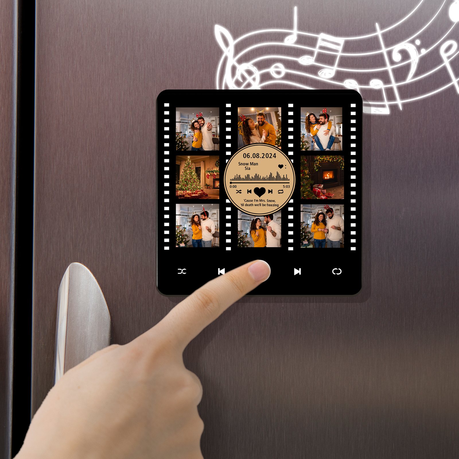 Custom Music Fridge Magnet, Photo Magnet, Valentine Day Gifts, Family Gifts MG04 - 19Gifts