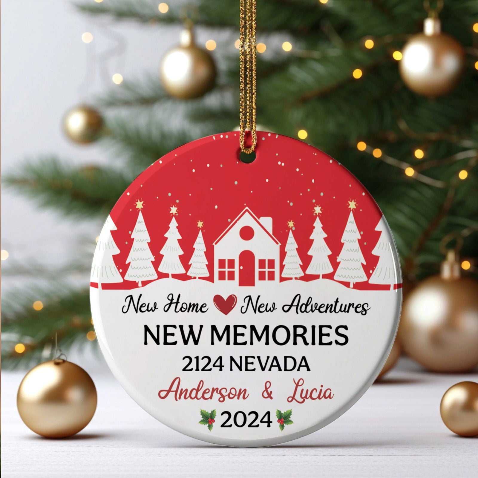 Custom New House Gift Ideas Ornament, Couples New Home Ornament, Housewarming Gifts, Personalized New Home Ornament CX01-10 - 19Gifts