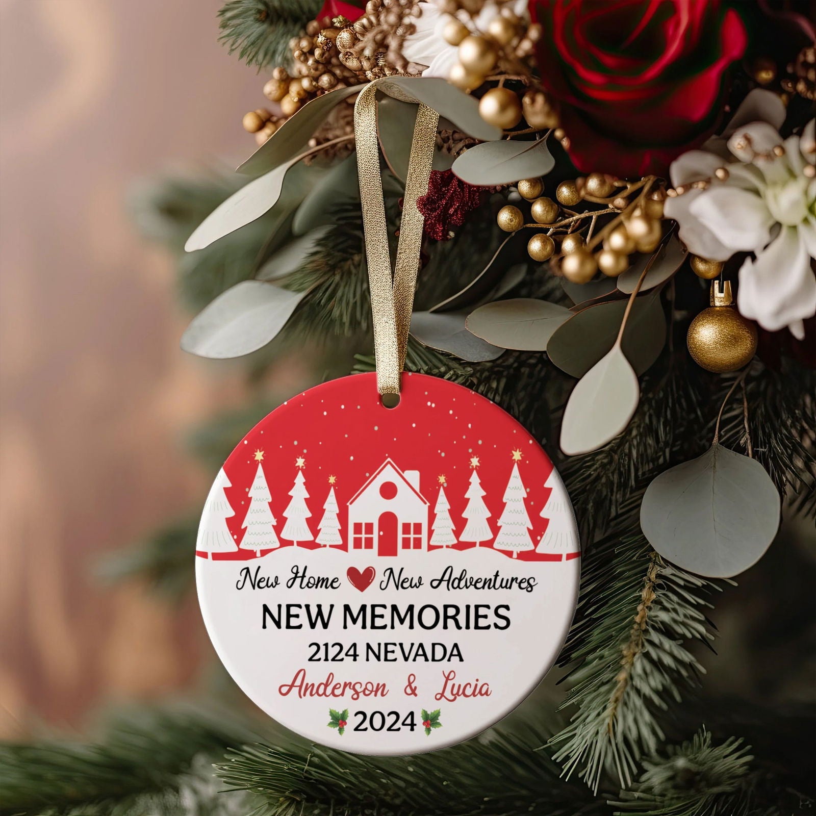 Custom New House Gift Ideas Ornament, Couples New Home Ornament, Housewarming Gifts, Personalized New Home Ornament CX01-10 - 19Gifts