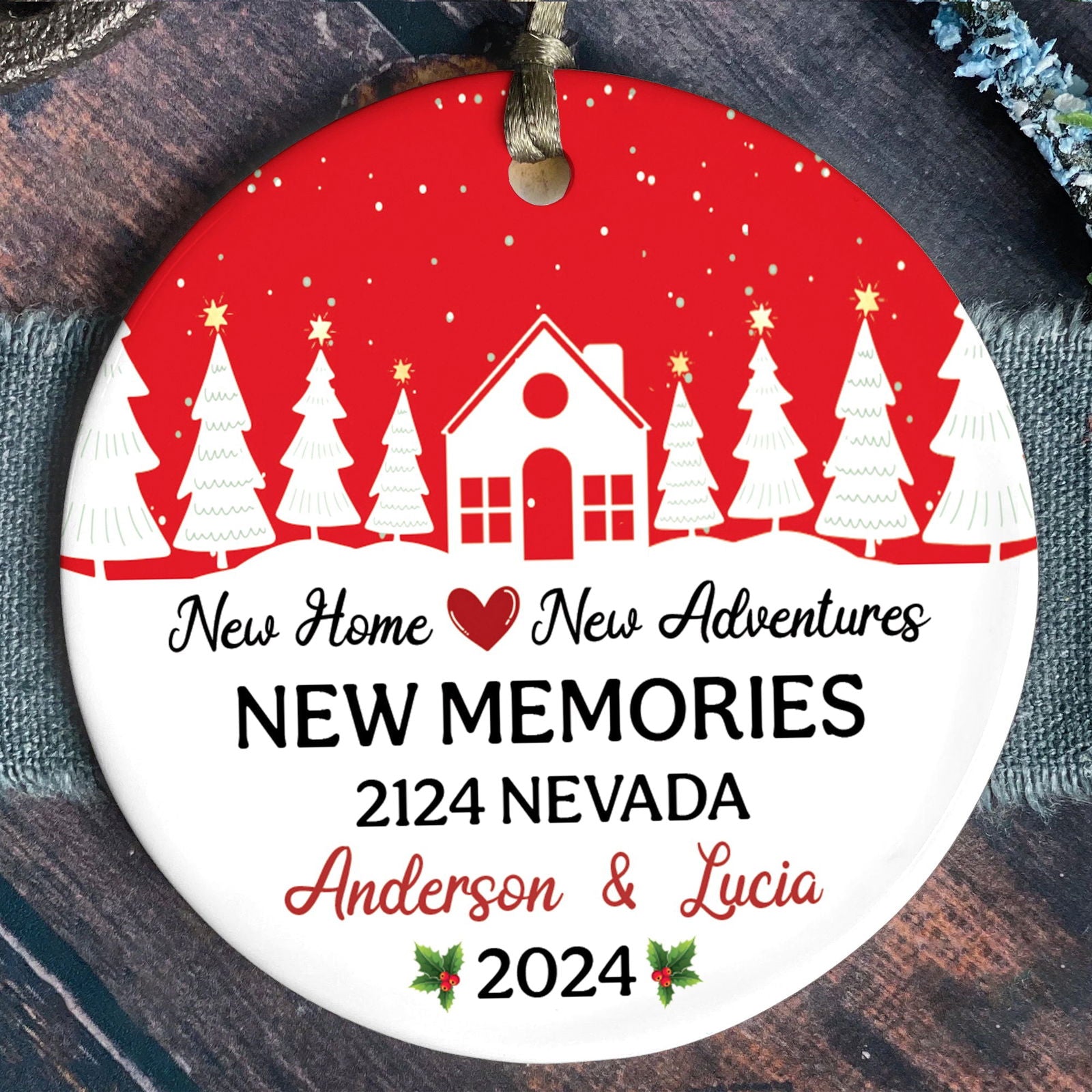 Custom New House Gift Ideas Ornament, Couples New Home Ornament, Housewarming Gifts, Personalized New Home Ornament CX01-10 - 19Gifts