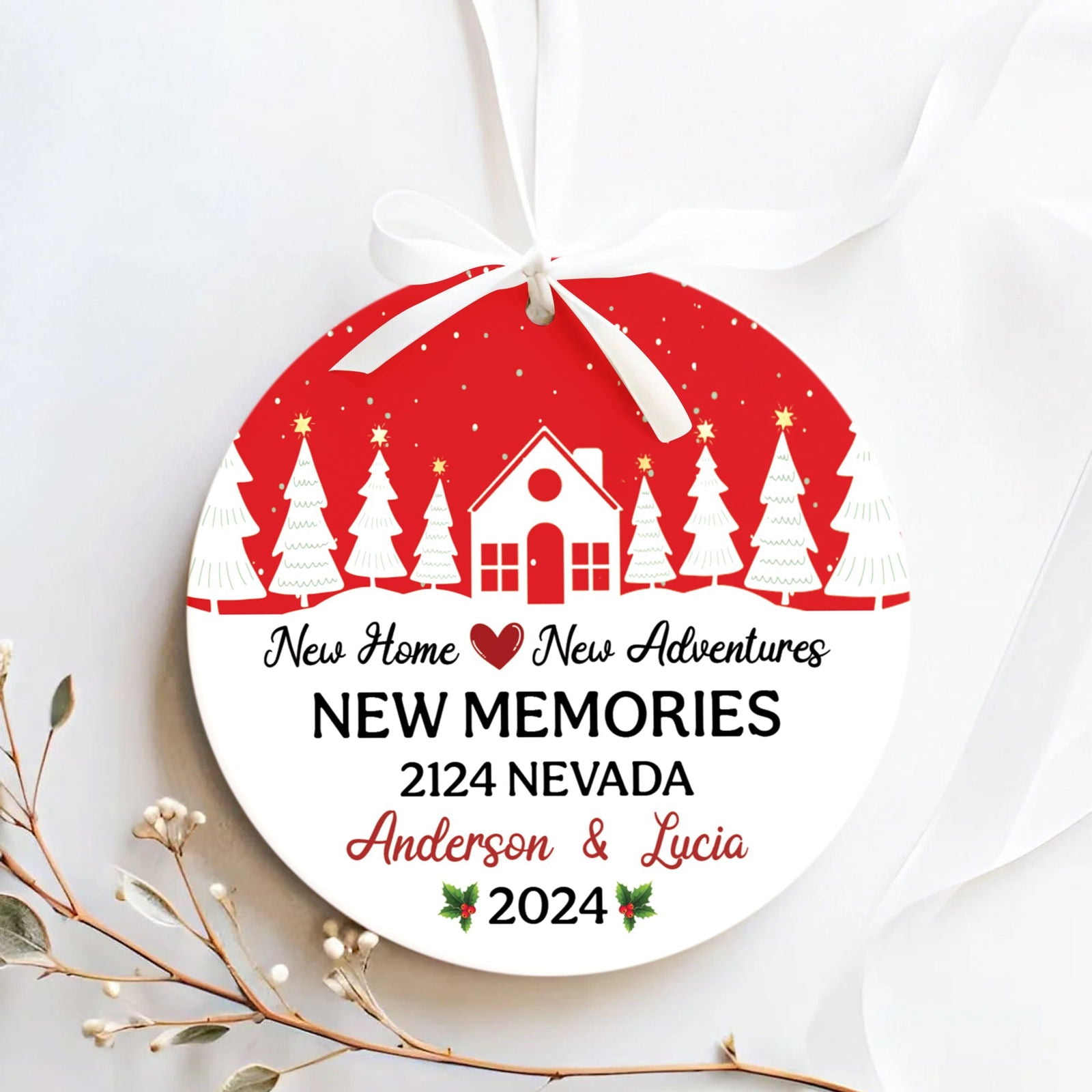 Custom New House Gift Ideas Ornament, Couples New Home Ornament, Housewarming Gifts, Personalized New Home Ornament CX01-10 - 19Gifts