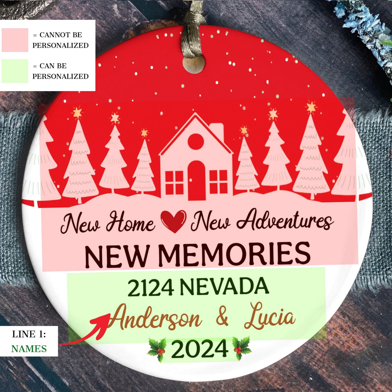 Custom New House Gift Ideas Ornament, Couples New Home Ornament, Housewarming Gifts, Personalized New Home Ornament CX01-10 - 19Gifts