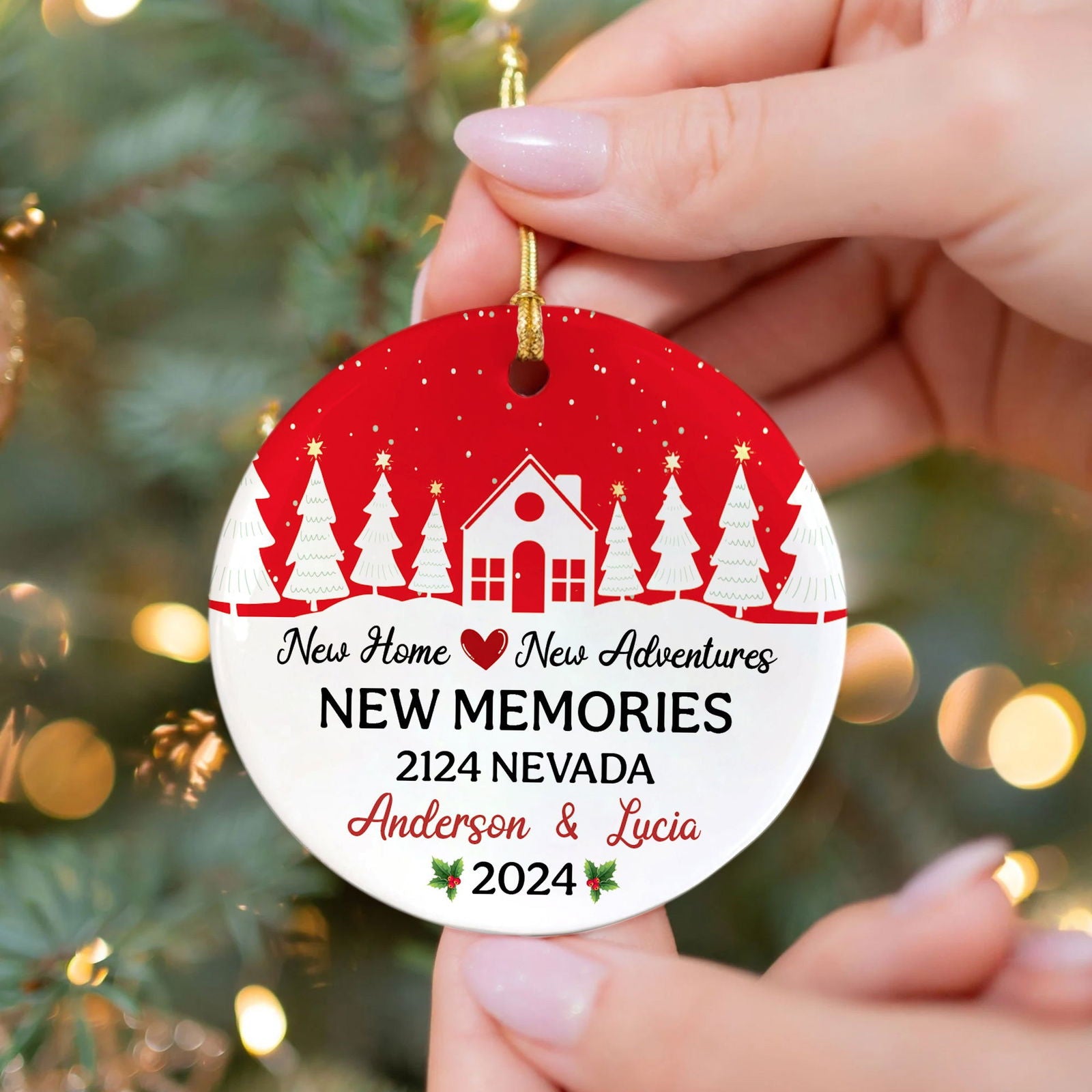 Custom New House Gift Ideas Ornament, Couples New Home Ornament, Housewarming Gifts, Personalized New Home Ornament CX01-10 - 19Gifts