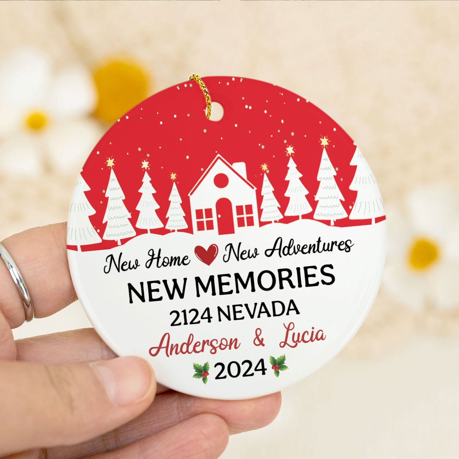 Custom New House Gift Ideas Ornament, Couples New Home Ornament, Housewarming Gifts, Personalized New Home Ornament CX01-10 - 19Gifts