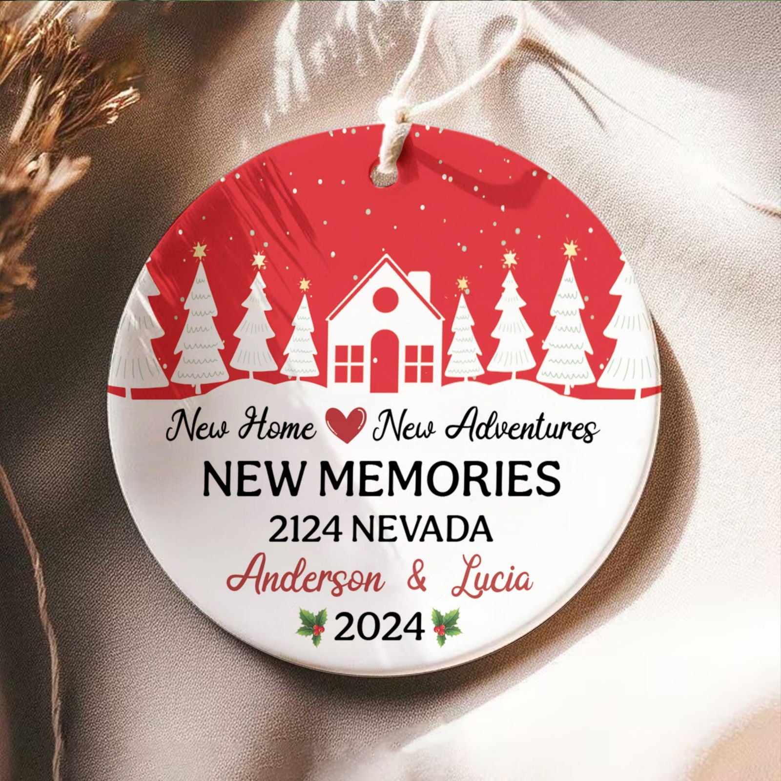 Custom New House Gift Ideas Ornament, Couples New Home Ornament, Housewarming Gifts, Personalized New Home Ornament CX01-10 - 19Gifts