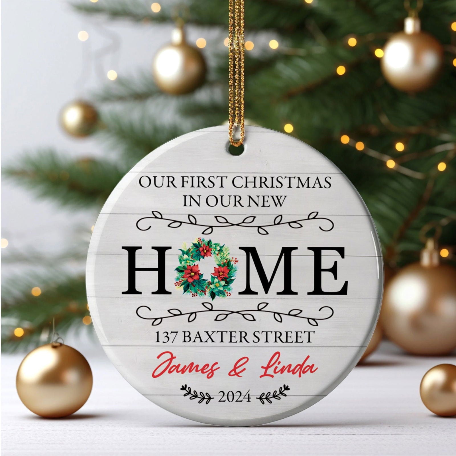 Custom New House Gift Ideas Ornament, Couples New Home Ornament, Housewarming Gifts, Personalized New Home Ornament CX01-12 - 19Gifts