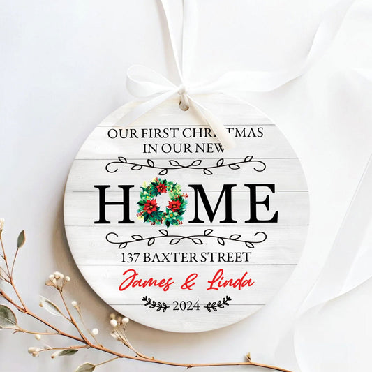 Custom New House Gift Ideas Ornament, Couples New Home Ornament, Housewarming Gifts, Personalized New Home Ornament CX01-12 - 19Gifts