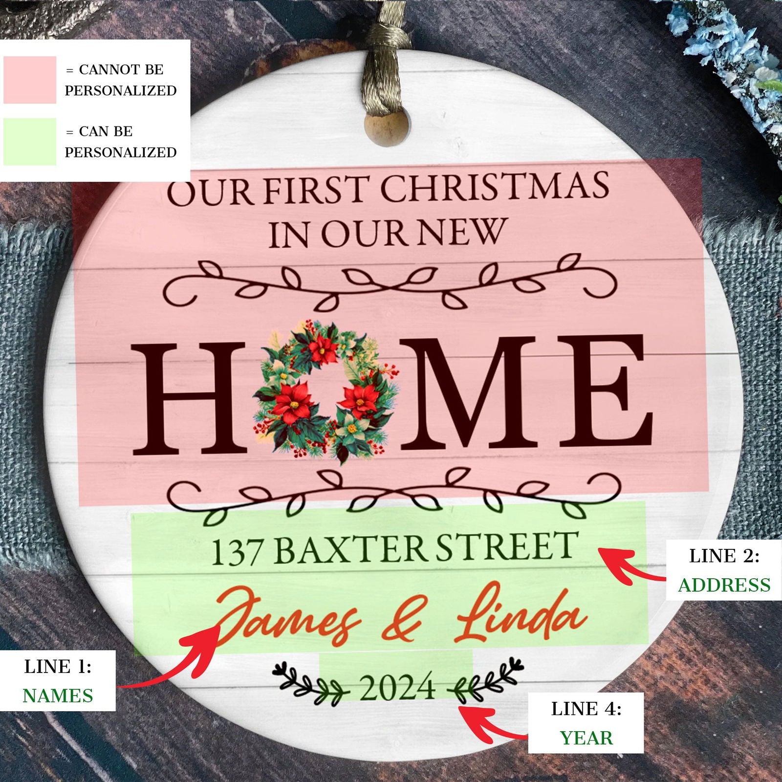 Custom New House Gift Ideas Ornament, Couples New Home Ornament, Housewarming Gifts, Personalized New Home Ornament CX01-12 - 19Gifts