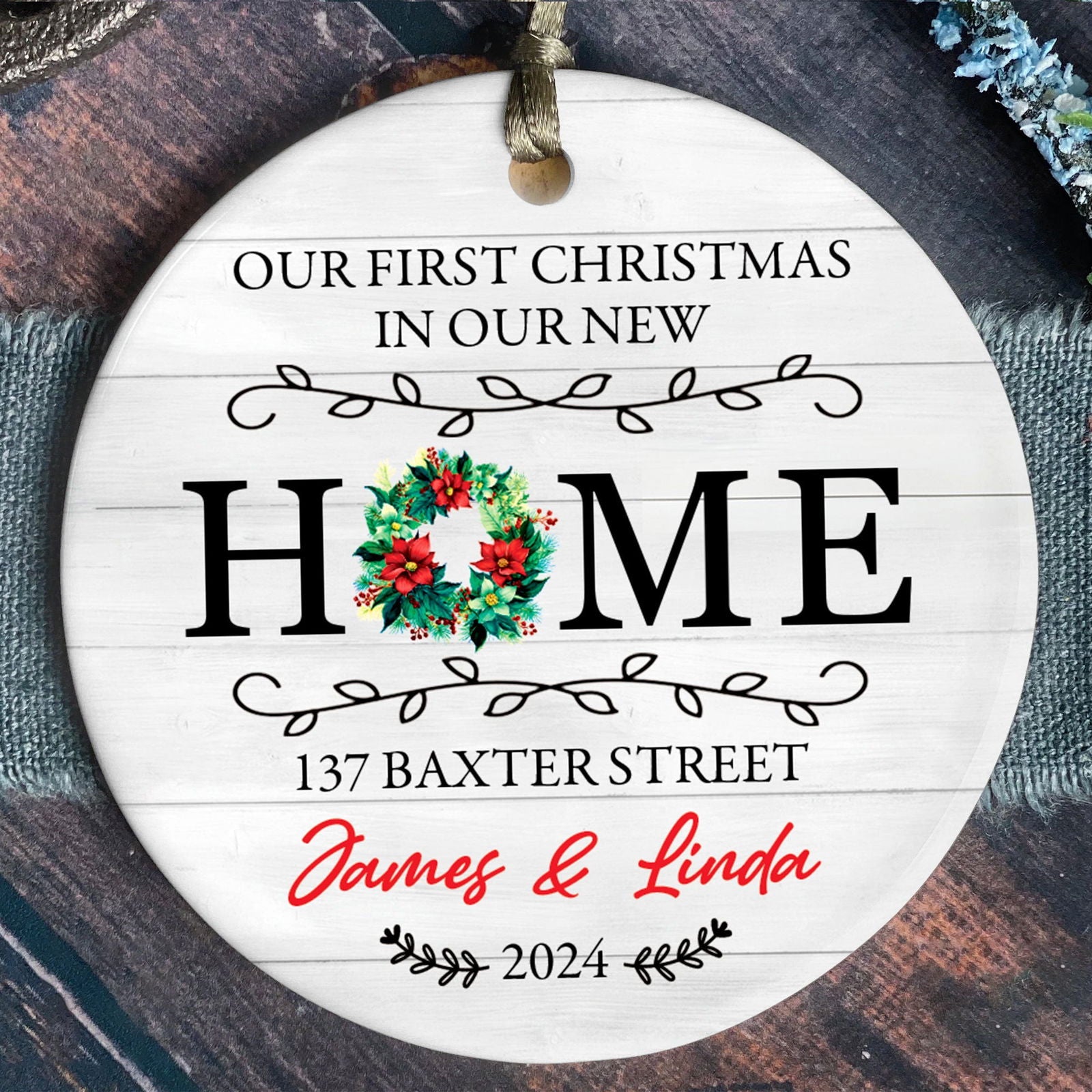 Custom New House Gift Ideas Ornament, Couples New Home Ornament, Housewarming Gifts, Personalized New Home Ornament CX01-12 - 19Gifts