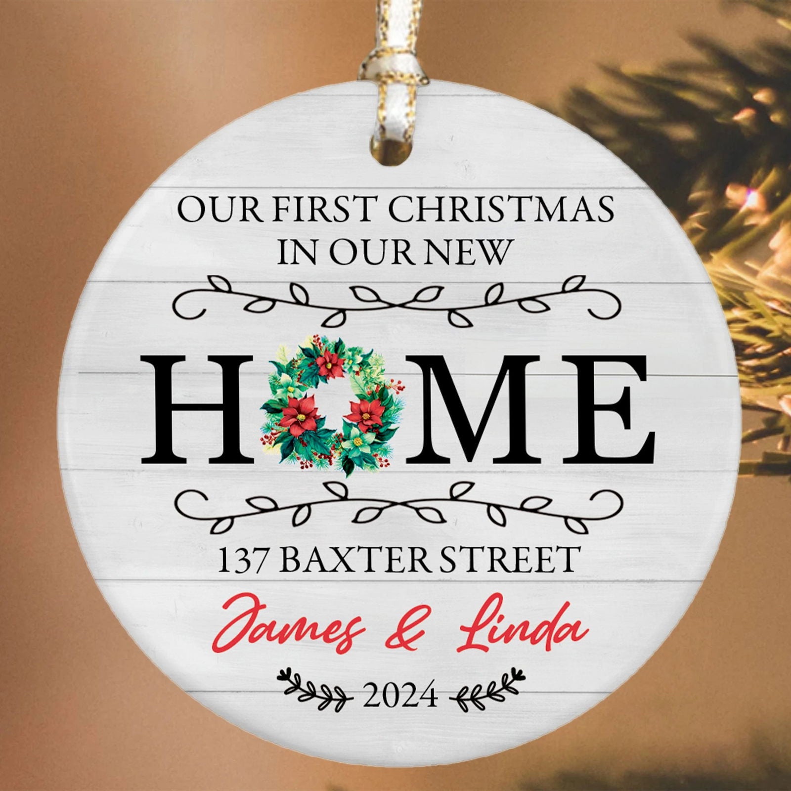Custom New House Gift Ideas Ornament, Couples New Home Ornament, Housewarming Gifts, Personalized New Home Ornament CX01-12 - 19Gifts