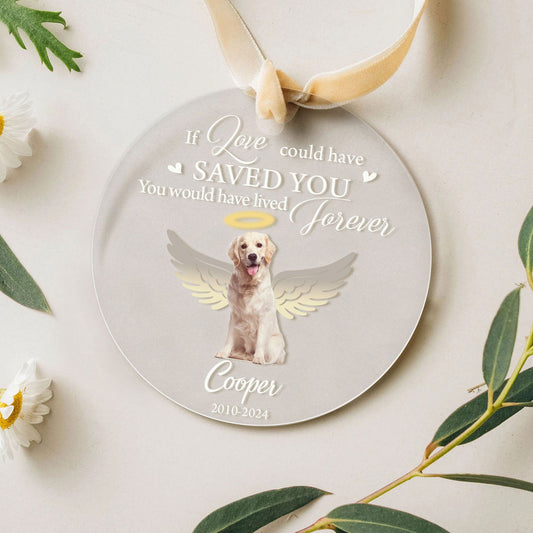 Custom Pet Ornament Using Photo, Personalized Circle Acrylic Ornament AV08-1 - 19Gifts