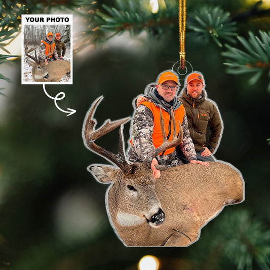 Custom Photo Hunting Ornaments, Personalized Hunting Christmas Tree Ornaments CF659 - 19Gifts