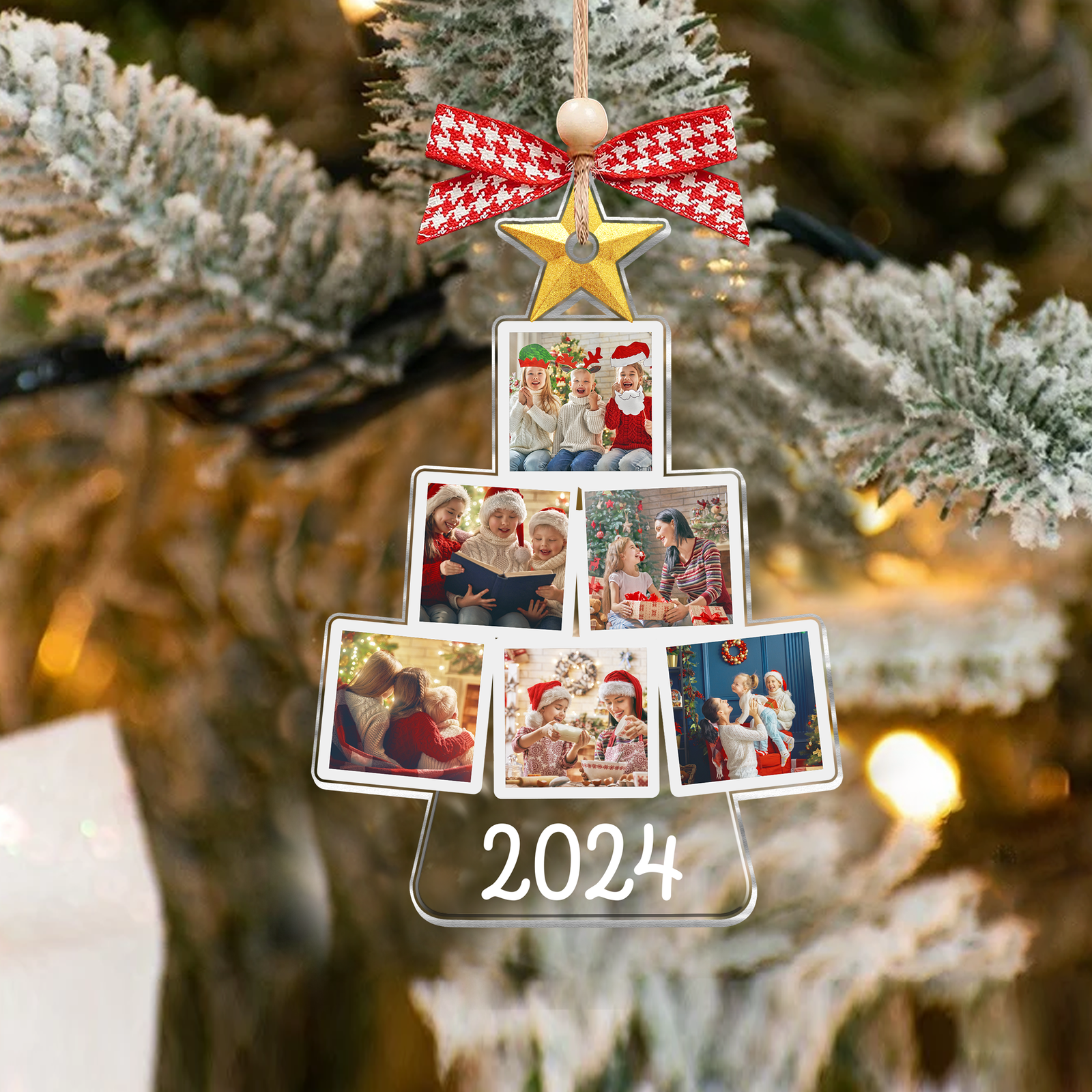 Custom Photo Tree Ornament, Acrylic Christmas Ornament	CF726 - 19Gifts
