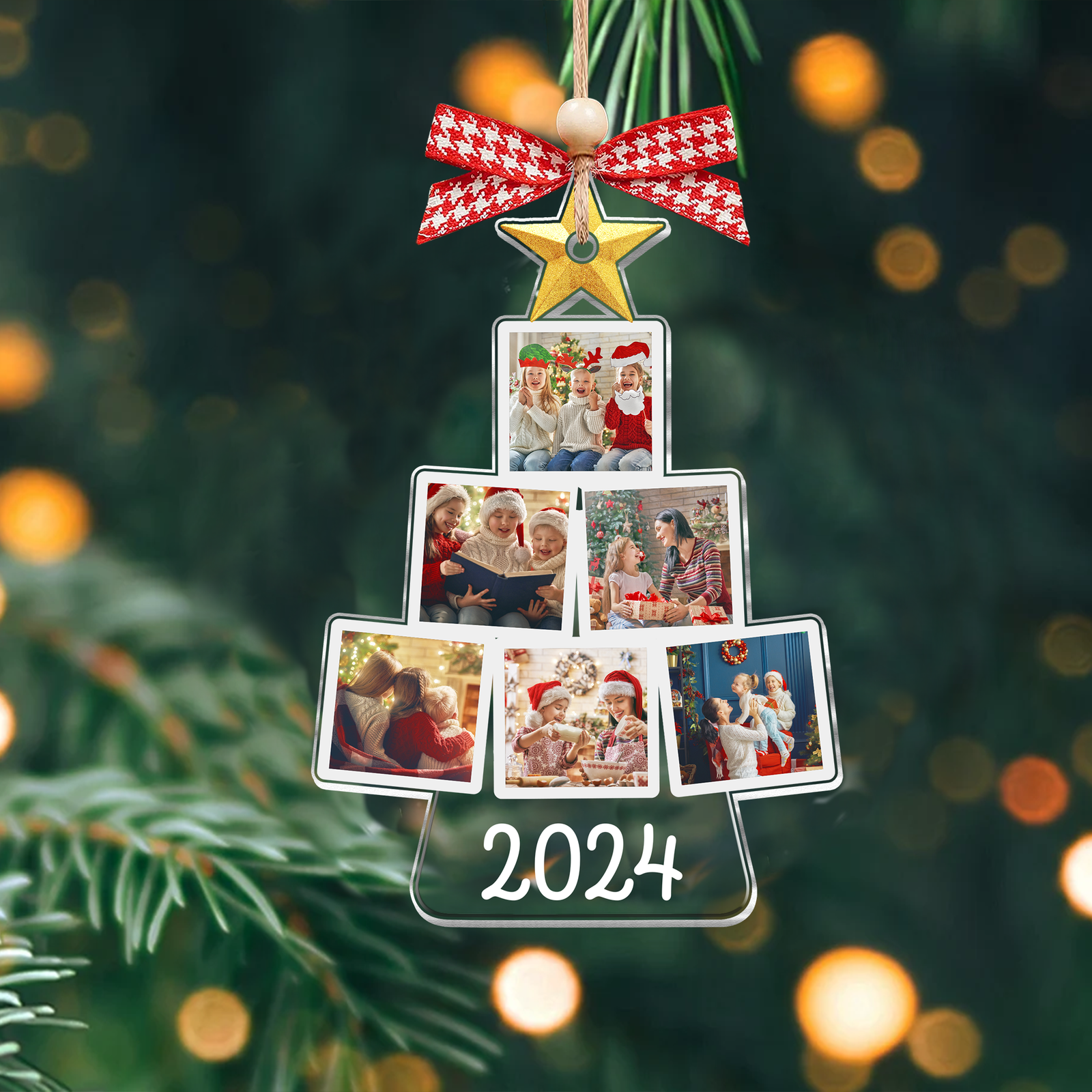Custom Photo Tree Ornament, Acrylic Christmas Ornament	CF726 - 19Gifts