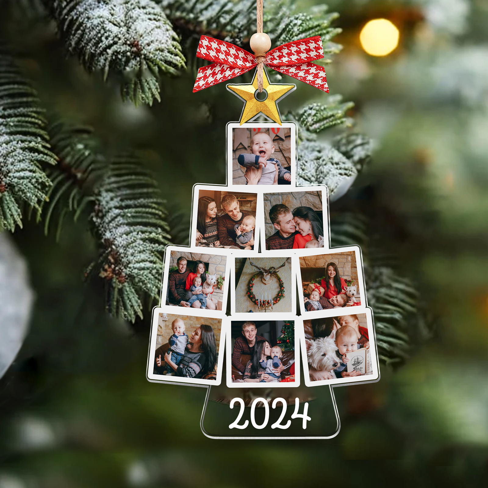 Custom Photo Tree Ornament, Acrylic Christmas Ornament	CF726 - 19Gifts