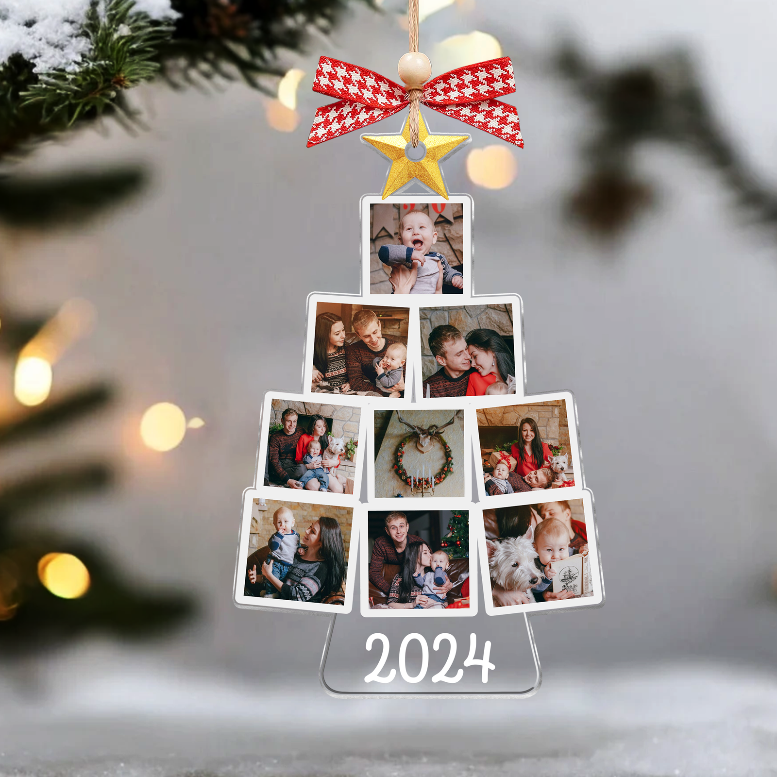 Custom Photo Tree Ornament, Acrylic Christmas Ornament	CF726 - 19Gifts