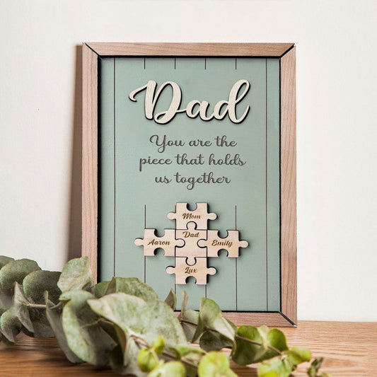 Custom Puzzle Piece Sign For Papa, Gifts for Dad, Gifts for Father/Grandpa, Unique Personalized Father Day Gift SD01 - 19Gifts