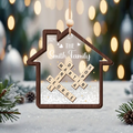 Custom Shaking Family Crossword Ornament, 3-Layered Puzzle Ornament CF345 - 19Gifts