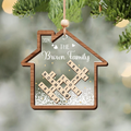 Custom Shaking Family Crossword Ornament, 3-Layered Puzzle Ornament CF345 - 19Gifts