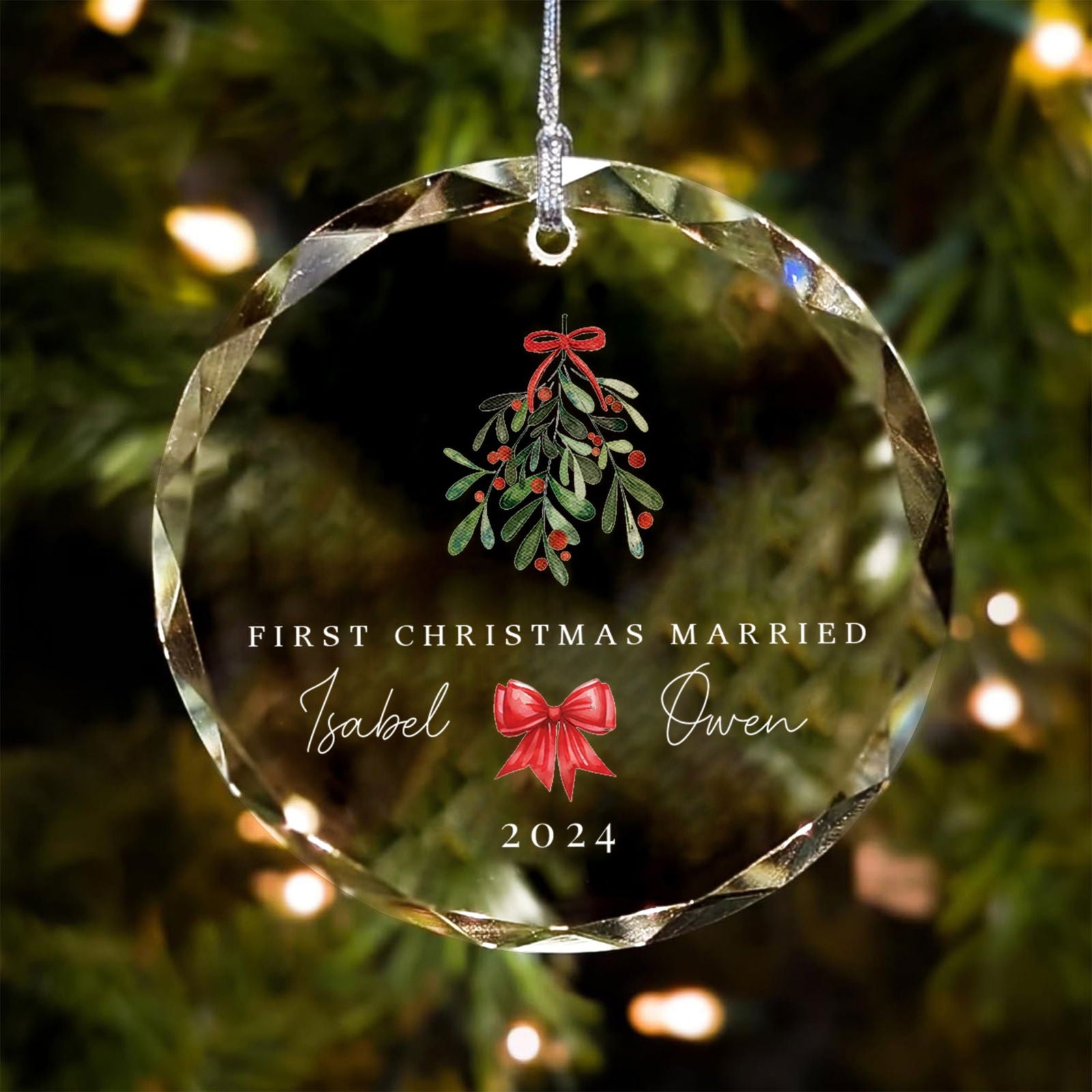 Custom Wedding Christmas Ornament, Custom Location Map Wedding Ornament GX05-16 - 19Gifts