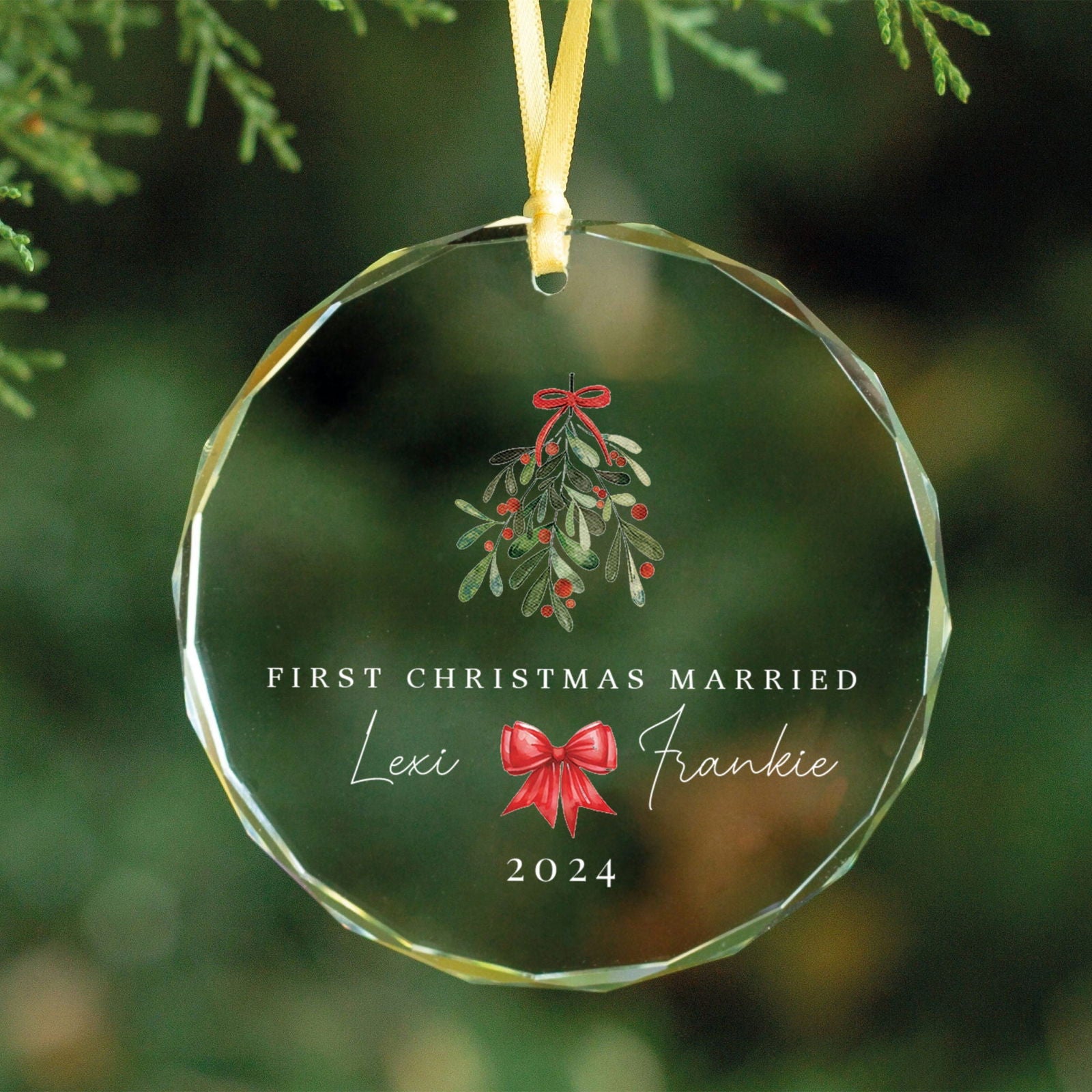 Custom Wedding Christmas Ornament, Custom Location Map Wedding Ornament GX05-16 - 19Gifts