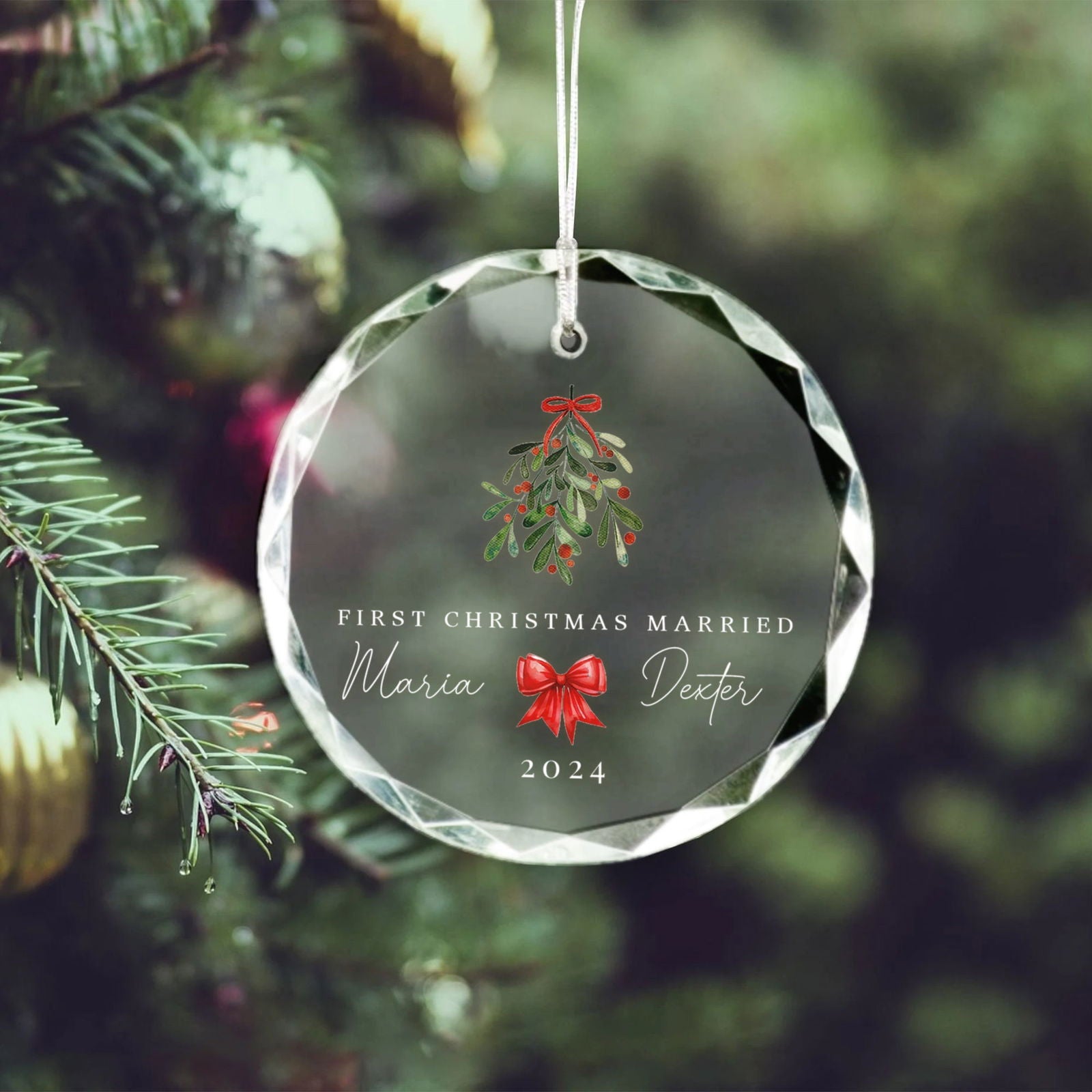 Custom Wedding Christmas Ornament, Custom Location Map Wedding Ornament GX05-16 - 19Gifts