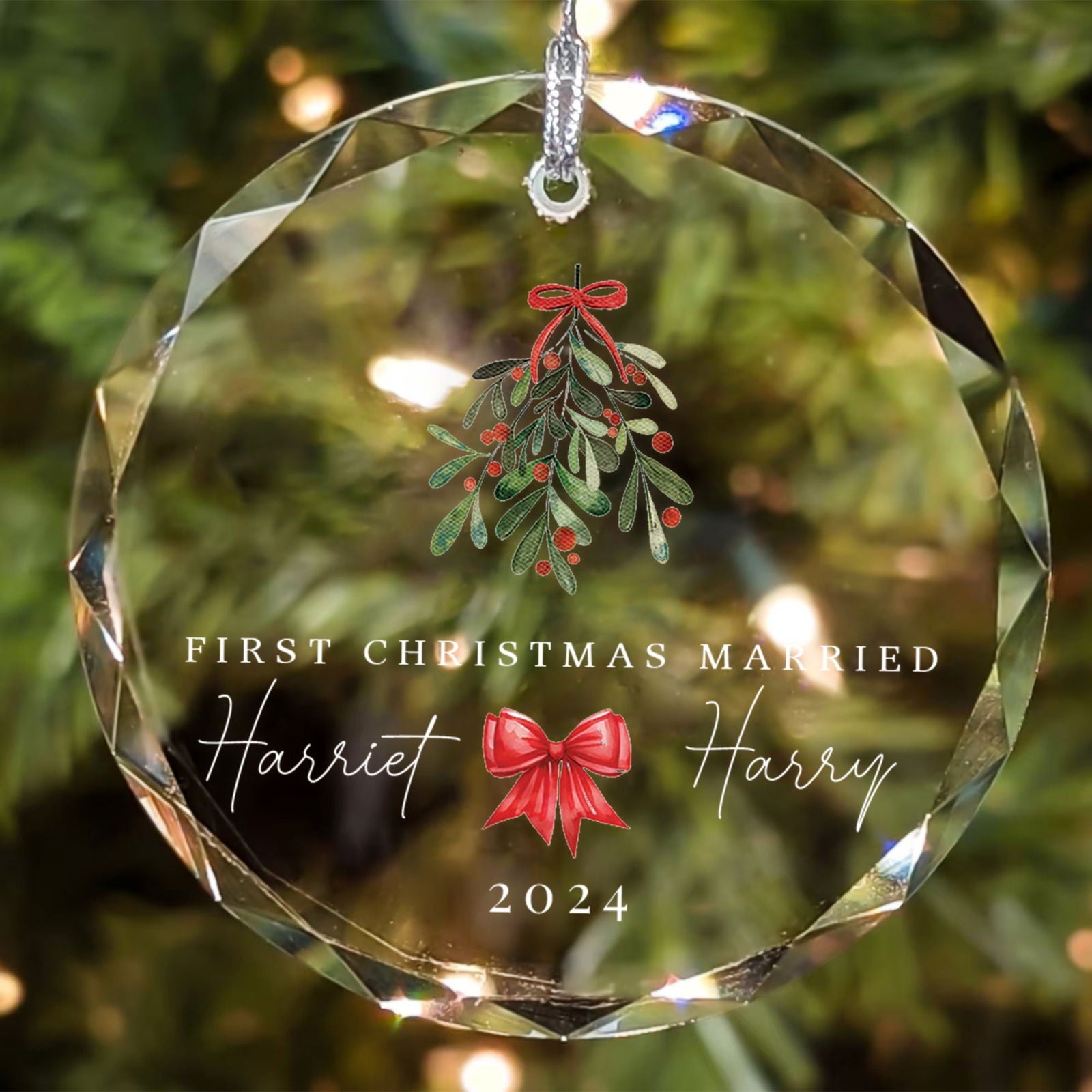 Custom Wedding Christmas Ornament, Custom Location Map Wedding Ornament GX05-16 - 19Gifts
