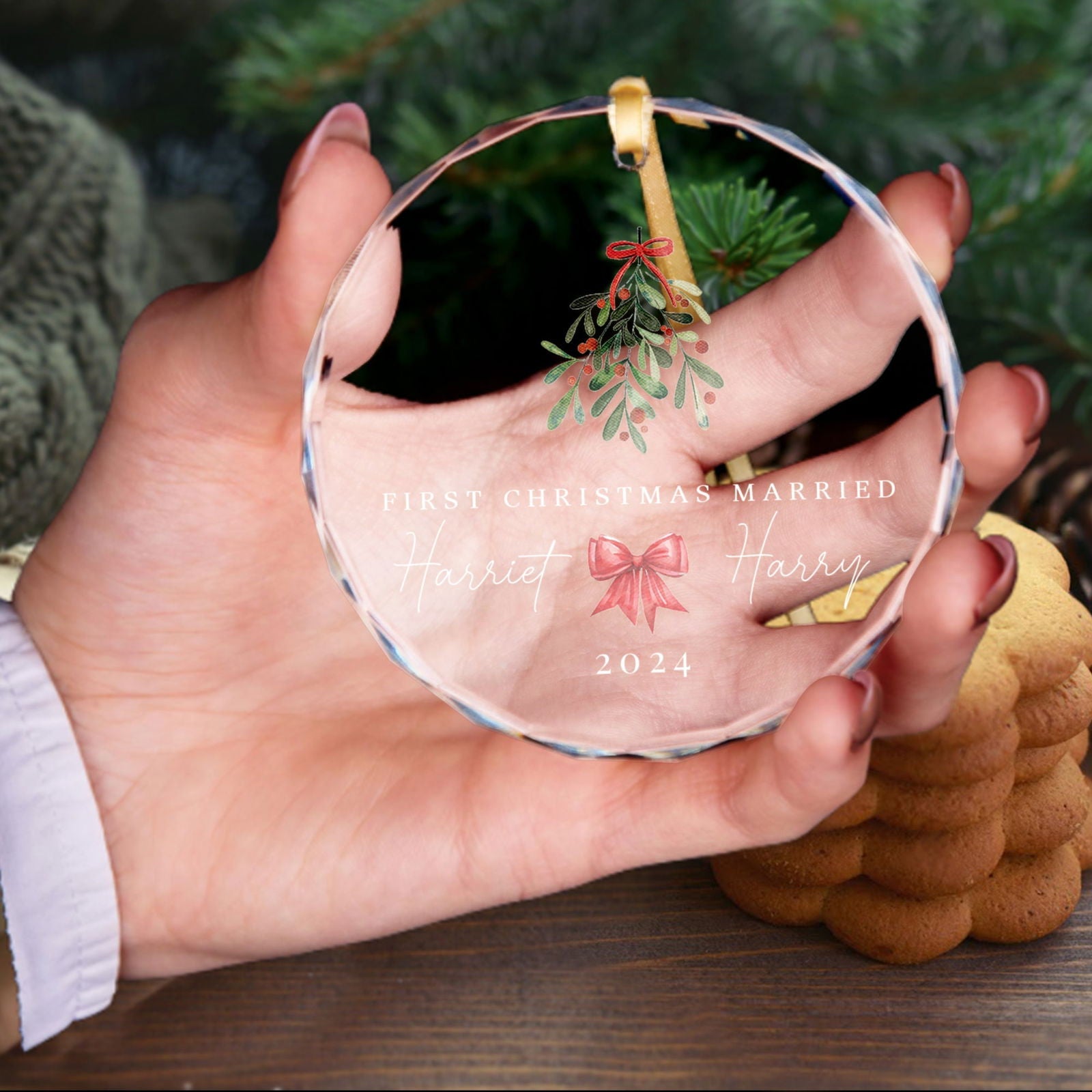 Custom Wedding Christmas Ornament, Custom Location Map Wedding Ornament GX05-16 - 19Gifts