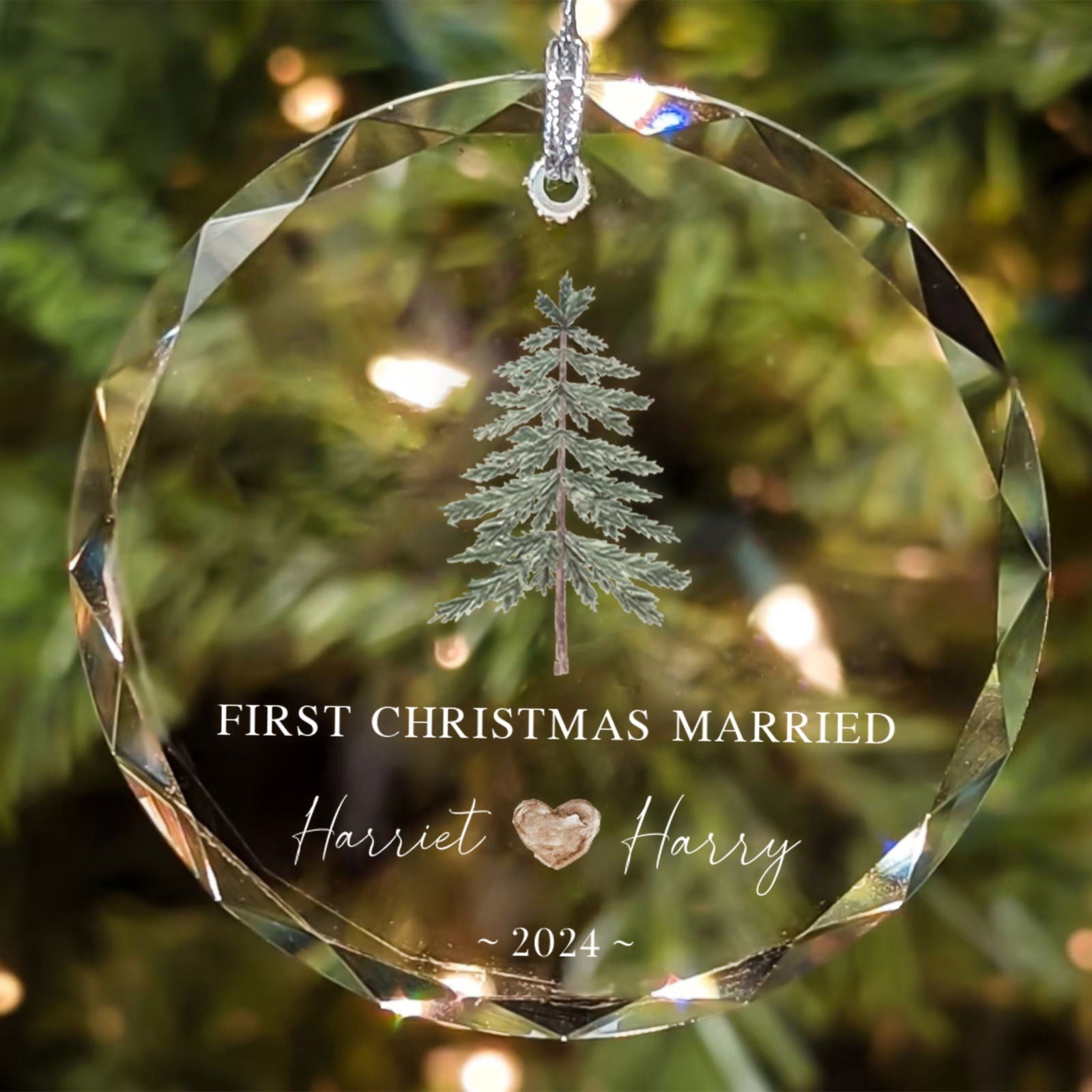 Custom Wedding Christmas Tree Ornament, Custom Location Map Wedding Ornament GX05-17 - 19Gifts