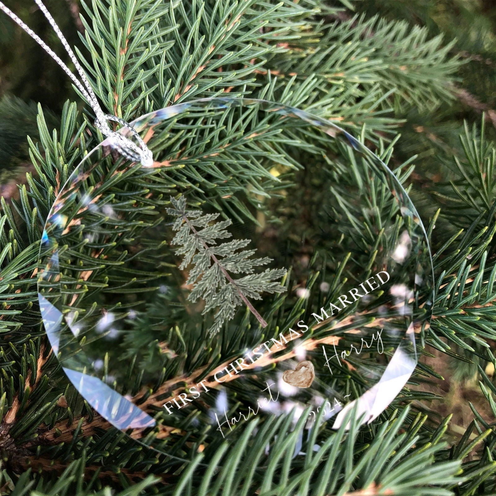 Custom Wedding Christmas Tree Ornament, Custom Location Map Wedding Ornament GX05-17 - 19Gifts