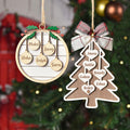 Custom Wooden Family Christmas Ornament, 2024 Family Christmas Tree Ornament CF754 - 19Gifts