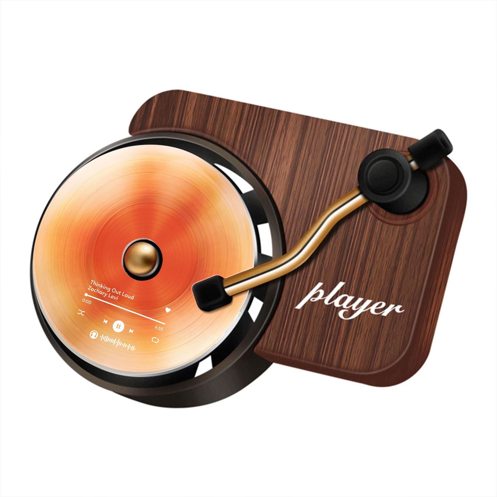 Customized Car Air Freshener With Your Photo, Custom Record Player Car Air Freshener VR02 - 19Gifts