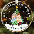 Customized Couple Ornament, Glass Christmas Ornament, GX08 - 19Gifts