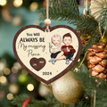 Customized Couple Ornament, Two Layer Wooden Christmas Ornament, CF807 - 19Gifts