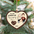 Customized Couple Ornament, Two Layer Wooden Christmas Ornament, CF807 - 19Gifts